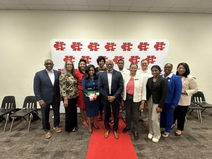 Jasmine Crockett and Cedar Hill ISD officials