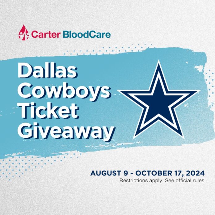 graphic for Dallas Cowboys and Carter BloodCare
