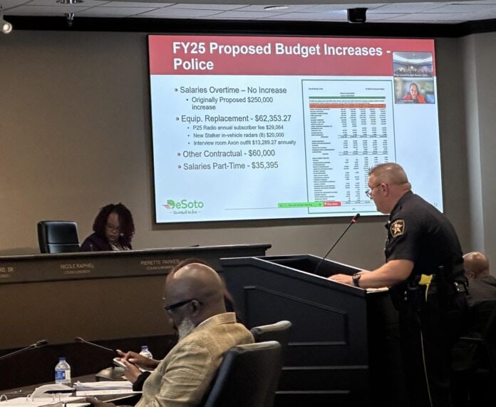 DeSoto fire chief speaking to City Council