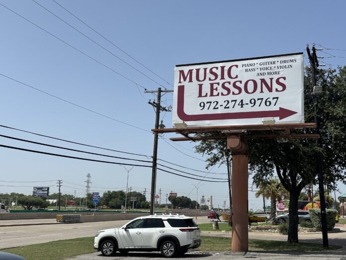 Lancaster music lessons billboard