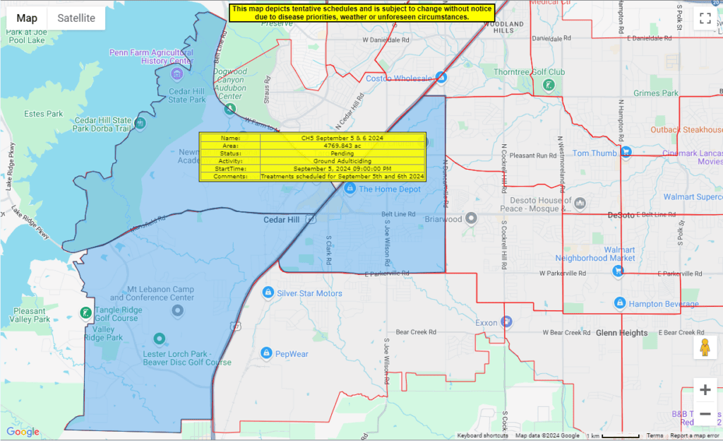 Cedar Hill map