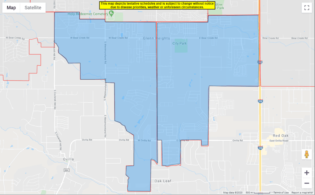 Glenn Heights map
