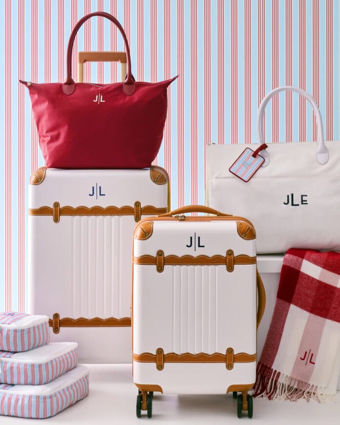 monogrammed suitcases