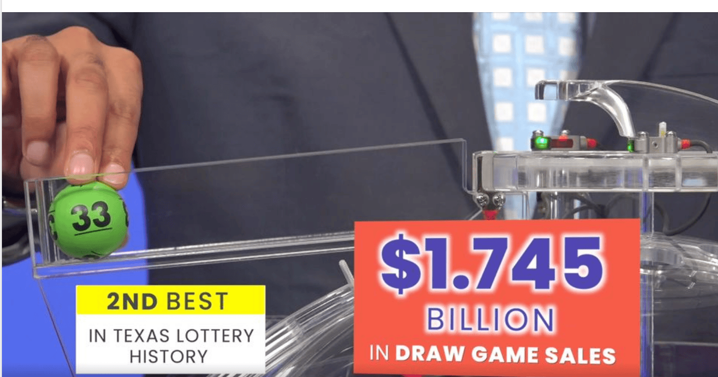 TEXAS LOTTERY ACHIEVES SECOND-HIGHEST SALES YEAR WITH .39 BILLION