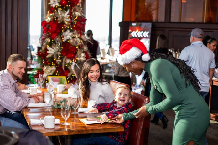 lady at table with family