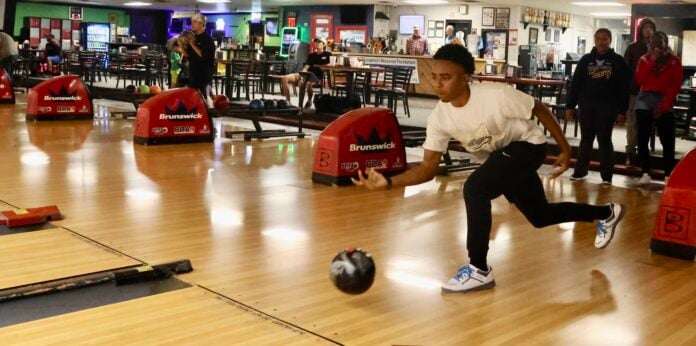 student bowling