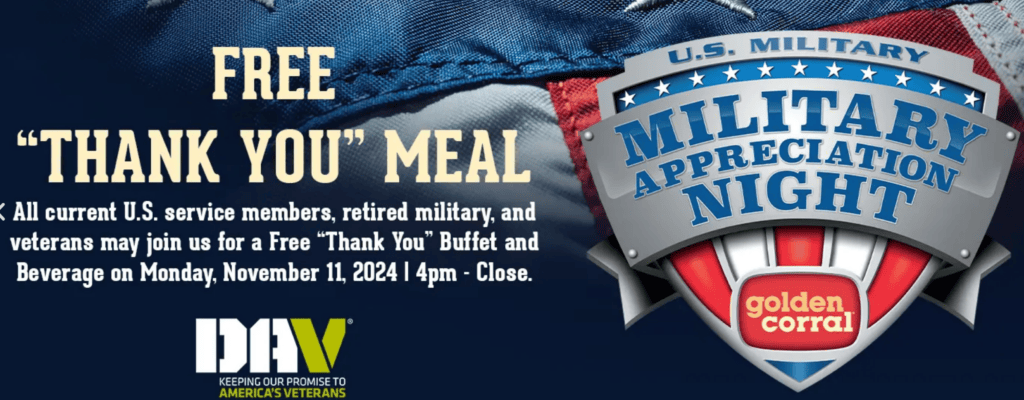Golden Corral Military appreciation night