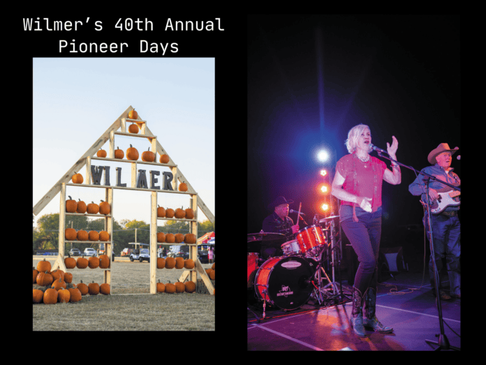 Pumpkin display and Janie Fricke singing