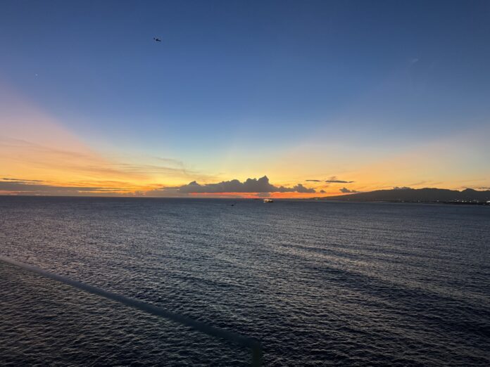 sunset over ocean