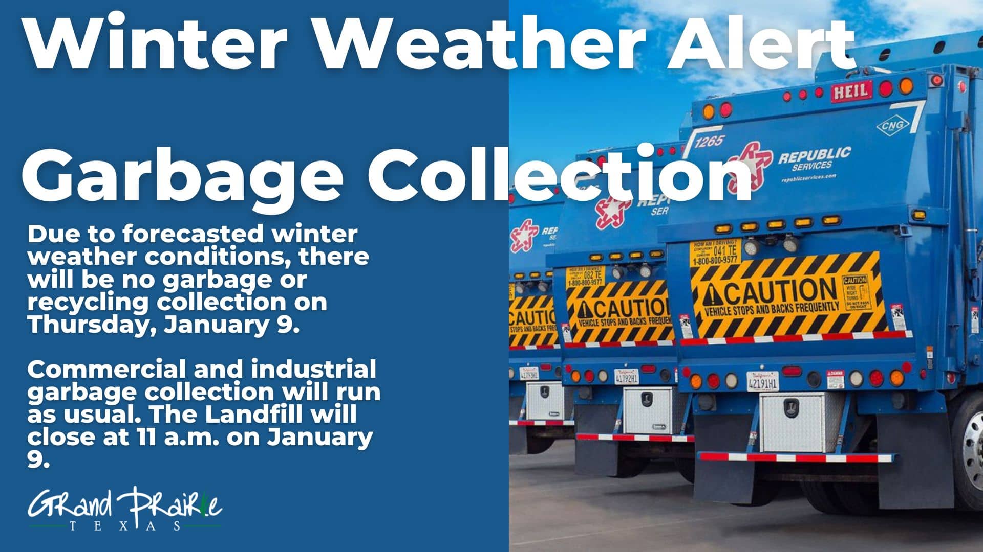 Trash Collection Impacted By Winter Weather January 9 2025 - Focus ...