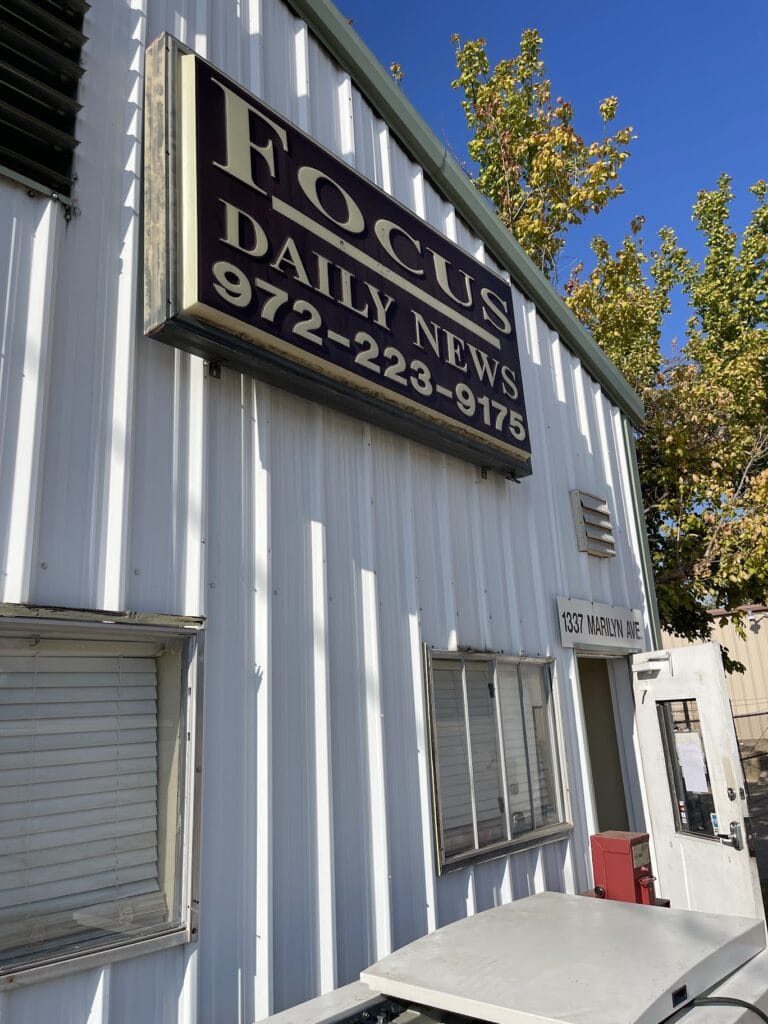Focus Daily News sign on bulding