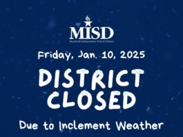 DFW Area School Closures January 10, 2025 district closed text