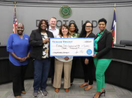 DeSoto ISD boardroom and group of people
