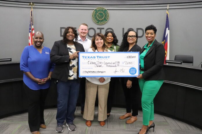 DeSoto ISD boardroom and group of people