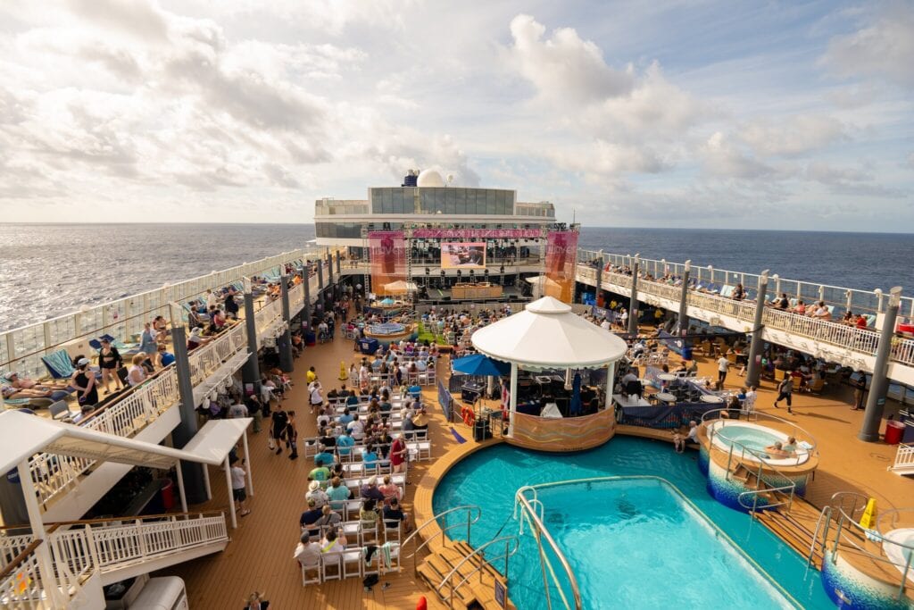 Cruise ship outside deck