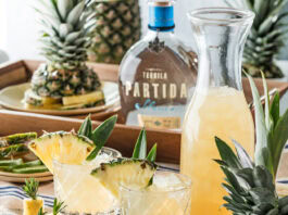 Caballero cocktail with pineapples