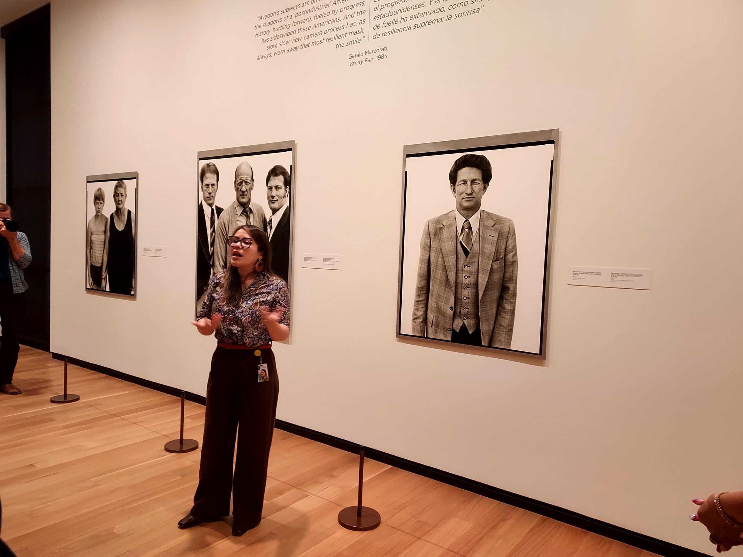 Avedon curator at media tour