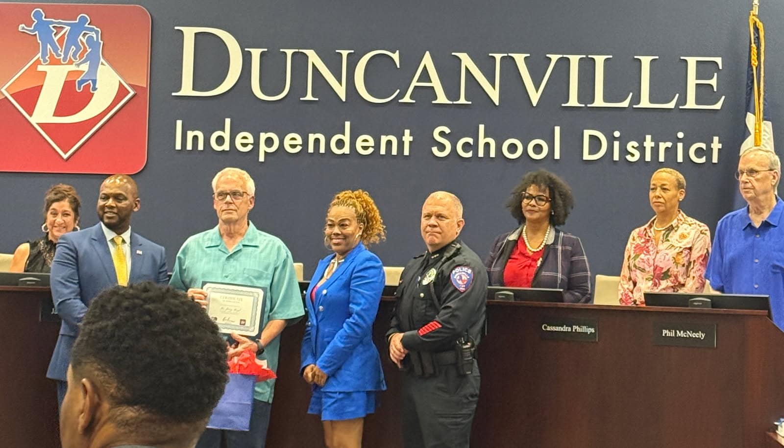 Boyd honored by Duncanville ISD board