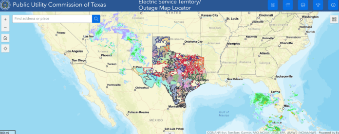 texas power outage map