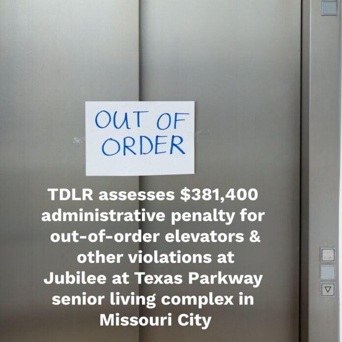 elevator with out of order sign