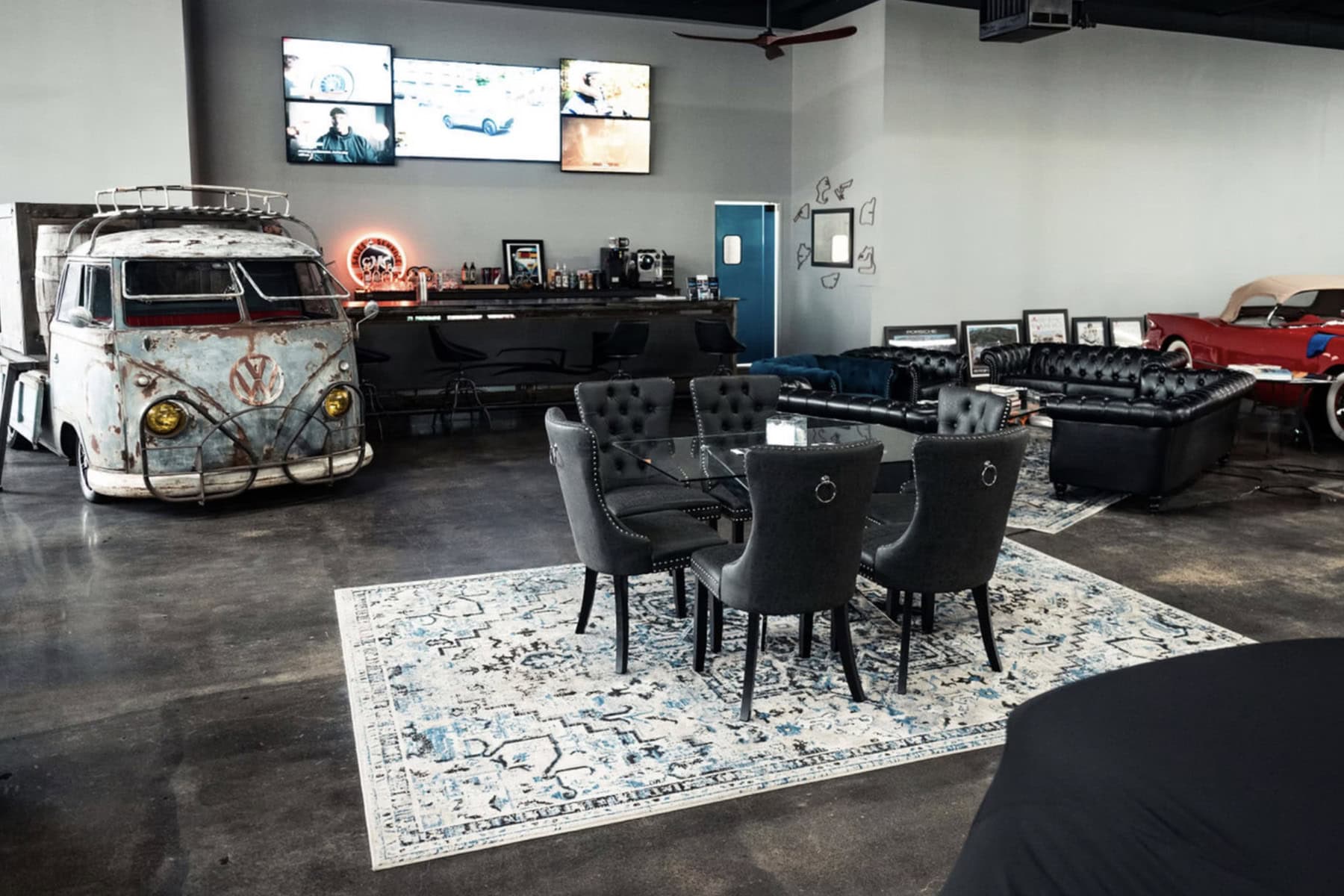 Garages of America lounge area