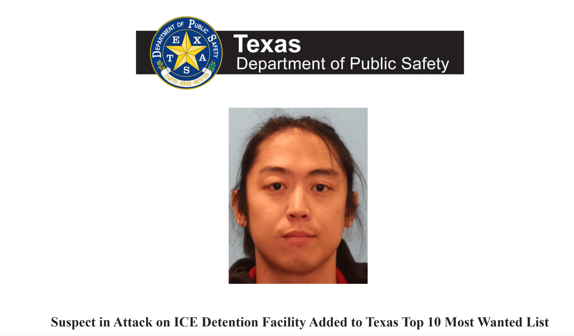 Suspect in Attack on ICE Detention Facility Added to Texas Top 10 Most ...