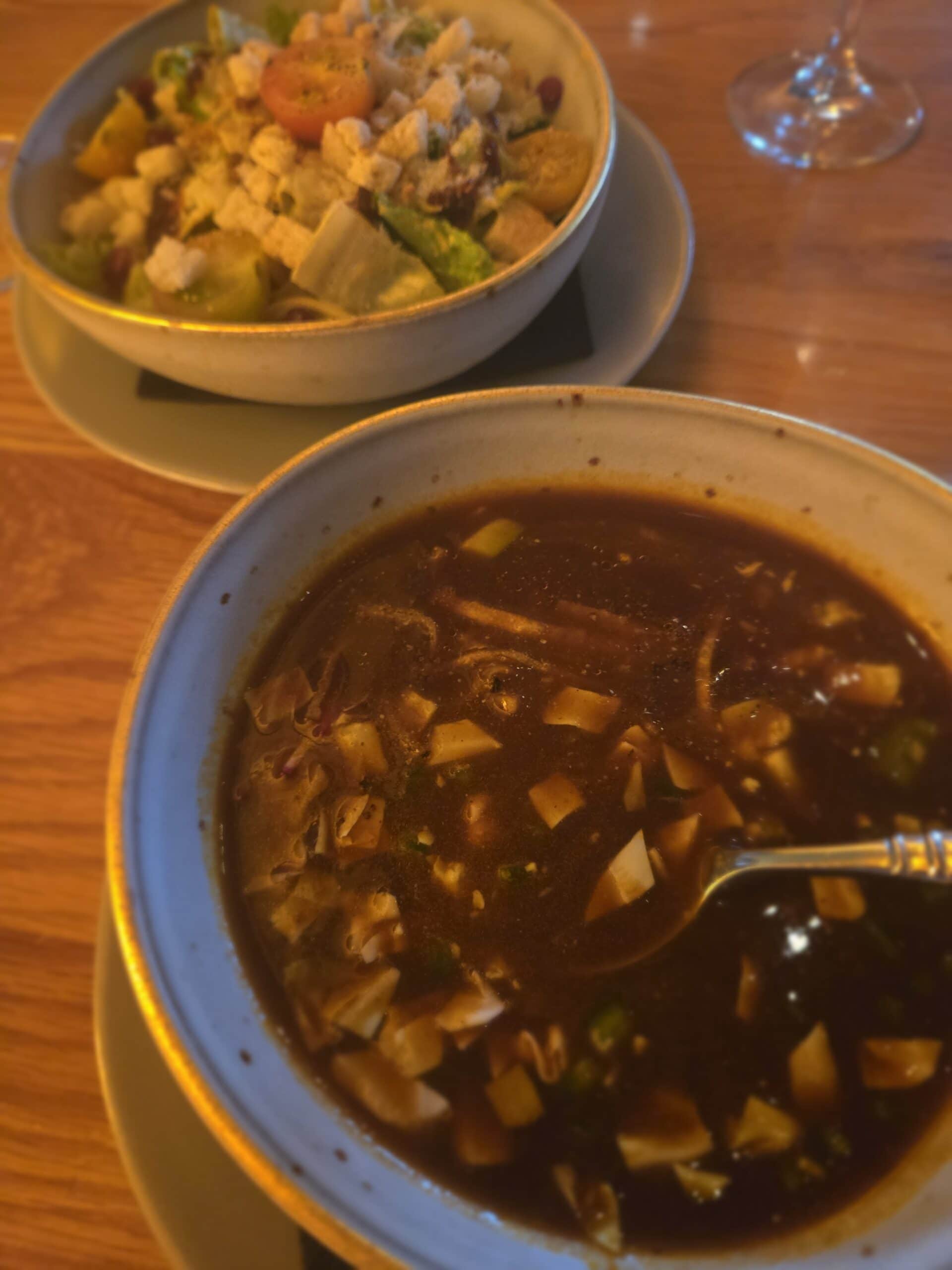 Dining at Fearing's appetizers