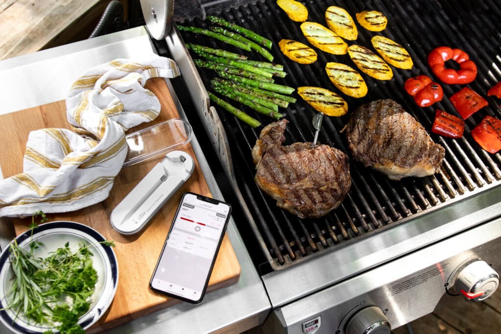 grill with smart thermometer