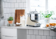 The Kitchen Gift Guide for People Who Love to Eat and Entertain Ankarsrum mixer on kitchen counter