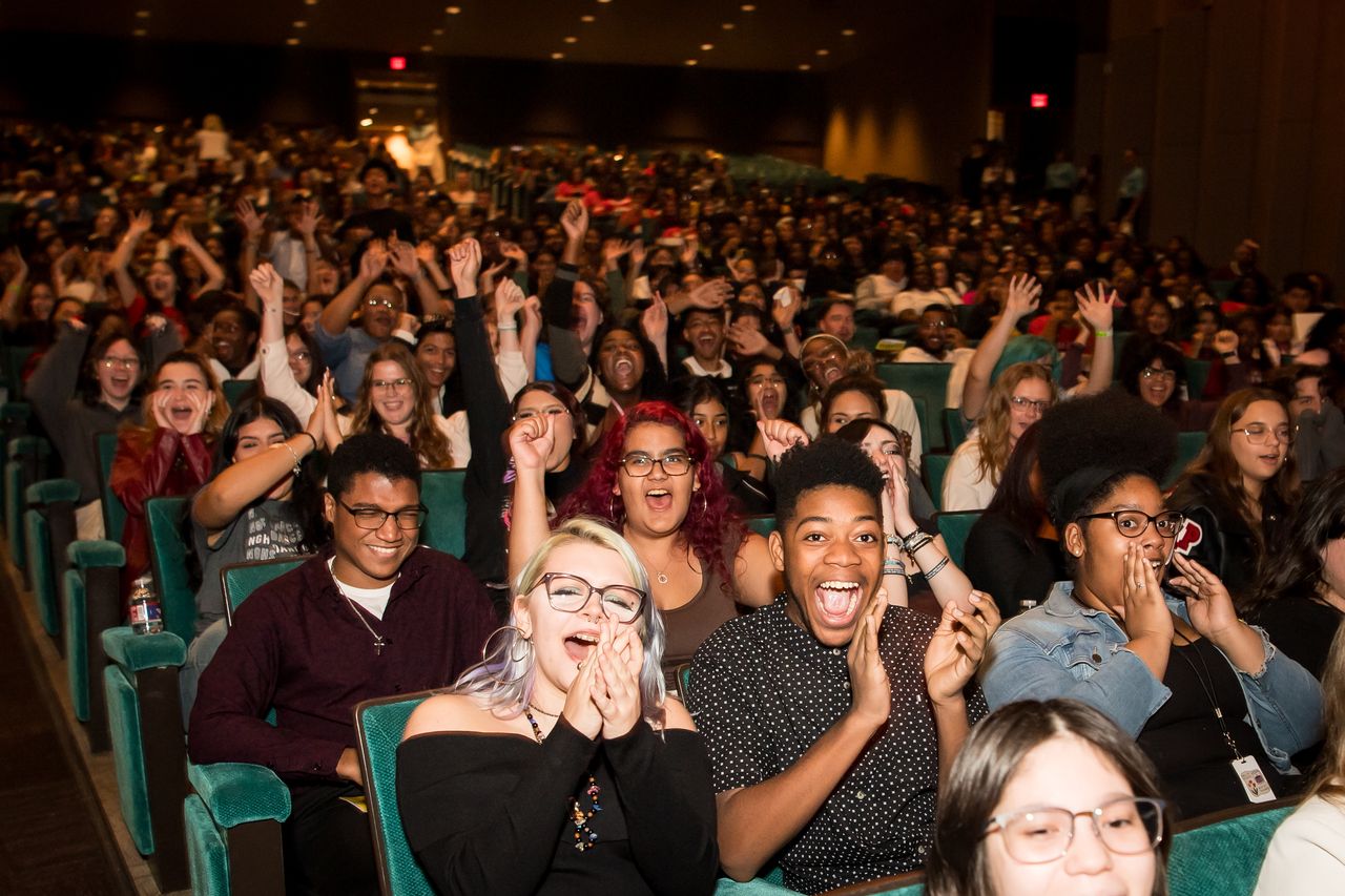 Dallas students at The Wiz performance