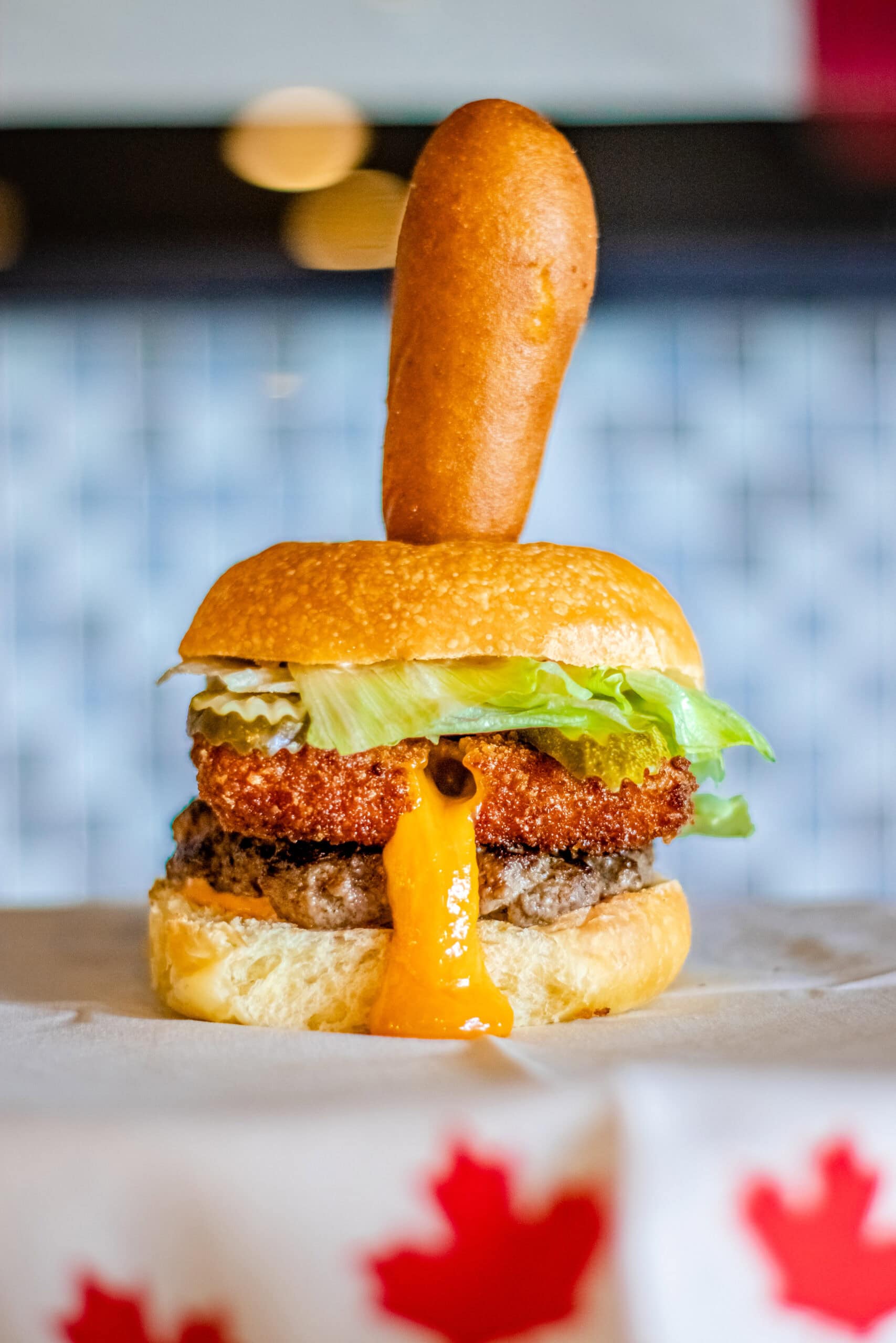 Maple Leaf Diner fair-style burger