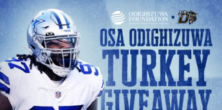Dallas Cowboys Osa Odighizuwa Holds Turkey Giveaway in Duncanville Odighizuwa turkey giveaway in Duncanville