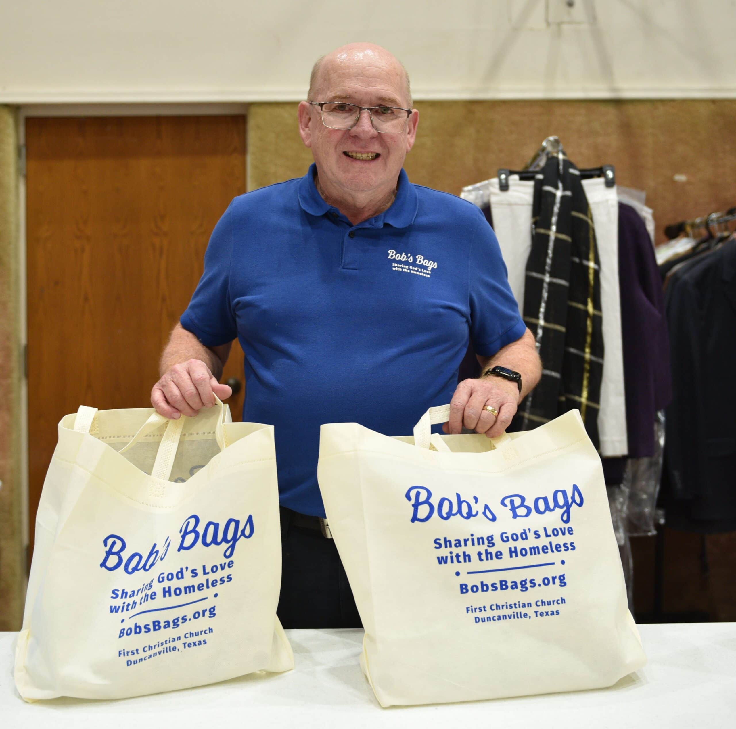 Jim Lackey with bags