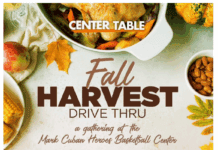 CENTER TABLE FALL HARVEST TO PROVIDE THANKSGIVING MEALS FOR 3,000 NORTH TEXANS ON WEDNESDAY, NOV. 19