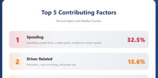 NCTCOG Urges North Texans to Drive Safely During the Holiday Season contributing factors infographic