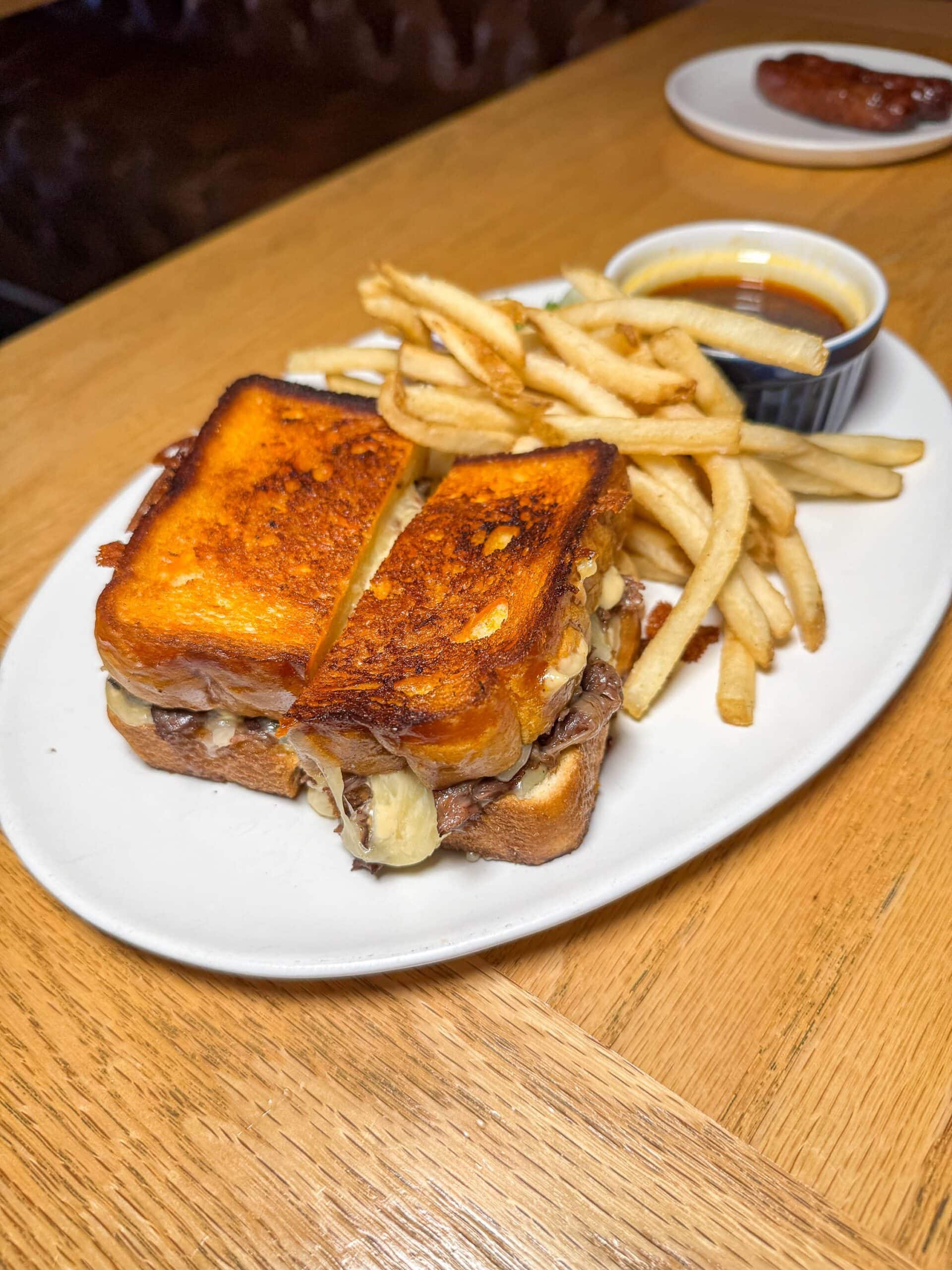 Elm & Good Chef grilled cheese brisket sandwich