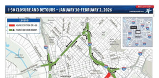 I-30 CLOSES, DETOURS BETWEEN I-35E, I-45/US 75 IN DALLAS STARTING JANUARY 30