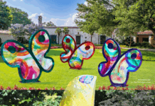 Hunt Slonem Bunnies, Birds & Butterflies at Dallas Arboretum April 20-Sept. 30 Hunt Slonem sculptures at Dallas Arboretum