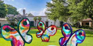 Hunt Slonem Bunnies, Birds & Butterflies at Dallas Arboretum April 20-Sept. 30 Hunt Slonem sculptures at Dallas Arboretum