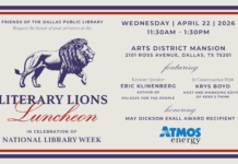 Friends of the Dallas Public Library Presents Literary Lions Luncheon Friends of the Dallas Public Library