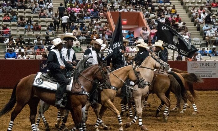 TBIR color guard Texas Black Invitational Rodeo Fair Park Coliseum