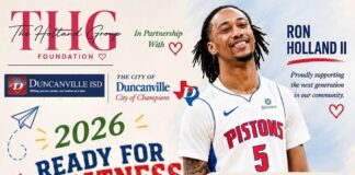 NBA Star Ron Holland II Hosts Back to School Day at Duncanville HS Ron Holland Duncanvile NBA star hosts back to school event