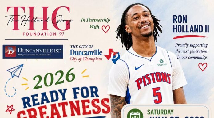 NBA Star Ron Holland II Hosts Back to School Day at Duncanville HS Ron Holland Duncanvile NBA star hosts back to school event