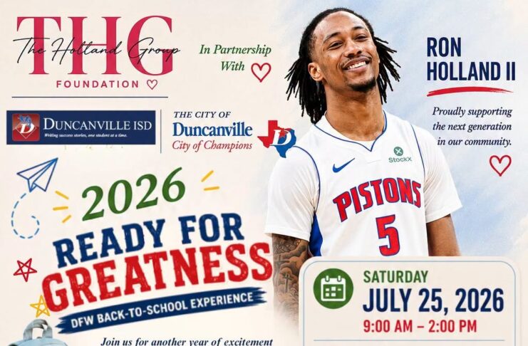 NBA Star Ron Holland II Hosts Back to School Day at Duncanville HS Ron Holland Duncanvile NBA star hosts back to school event