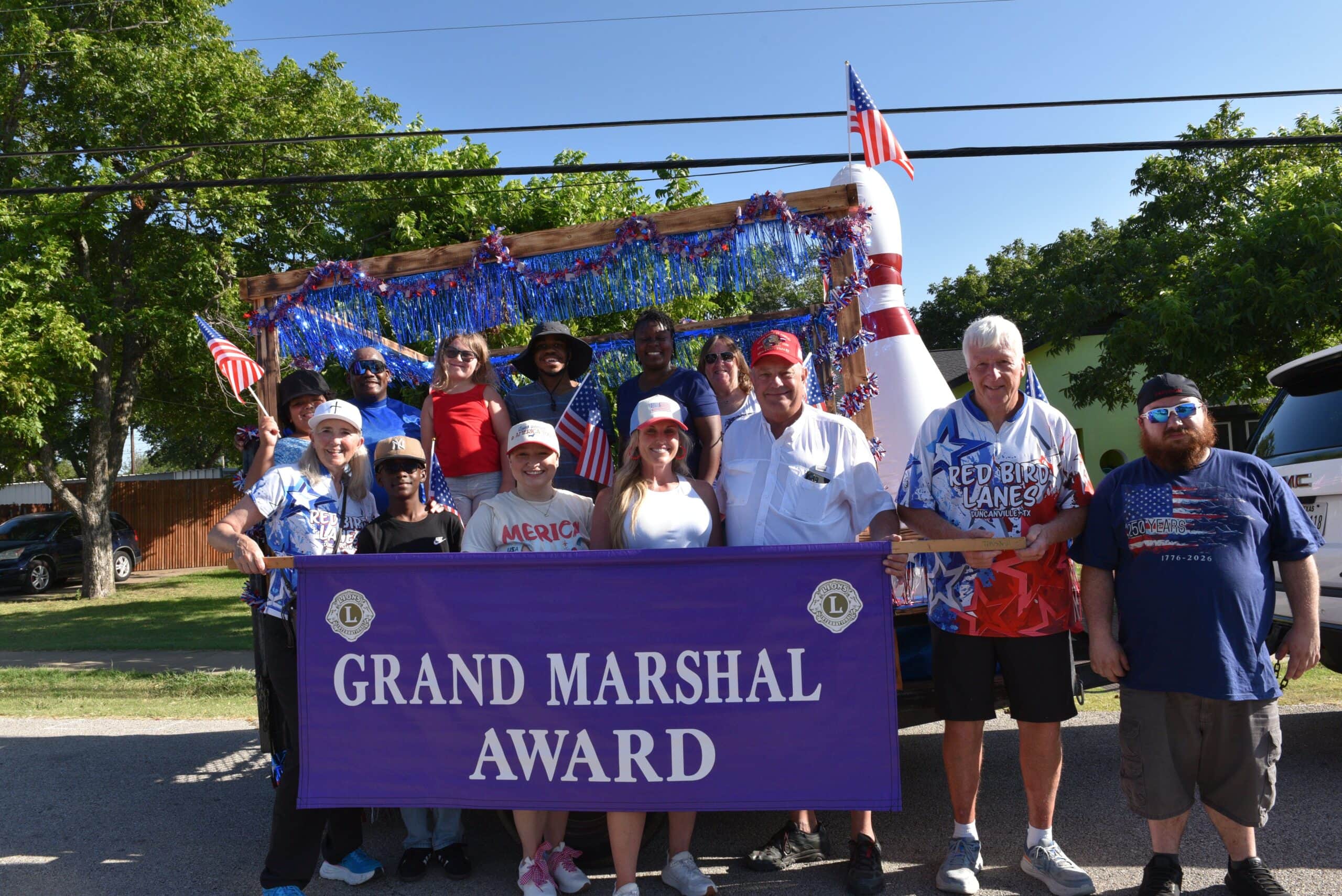 Grand Marshal award to Red Bird Lanes