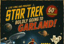 Boldly Going to Garland: Celebrating 60 Years of Star Trek Boldly going to Garland festival poster