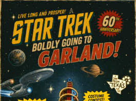 Boldly going to Garland festival poster