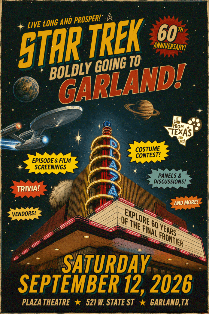 ST60 - BGtG black poster Boldly going to Garland festival poster