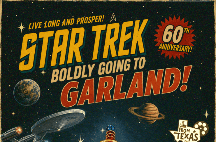 Boldly Going to Garland: Celebrating 60 Years of Star Trek Boldly going to Garland festival poster