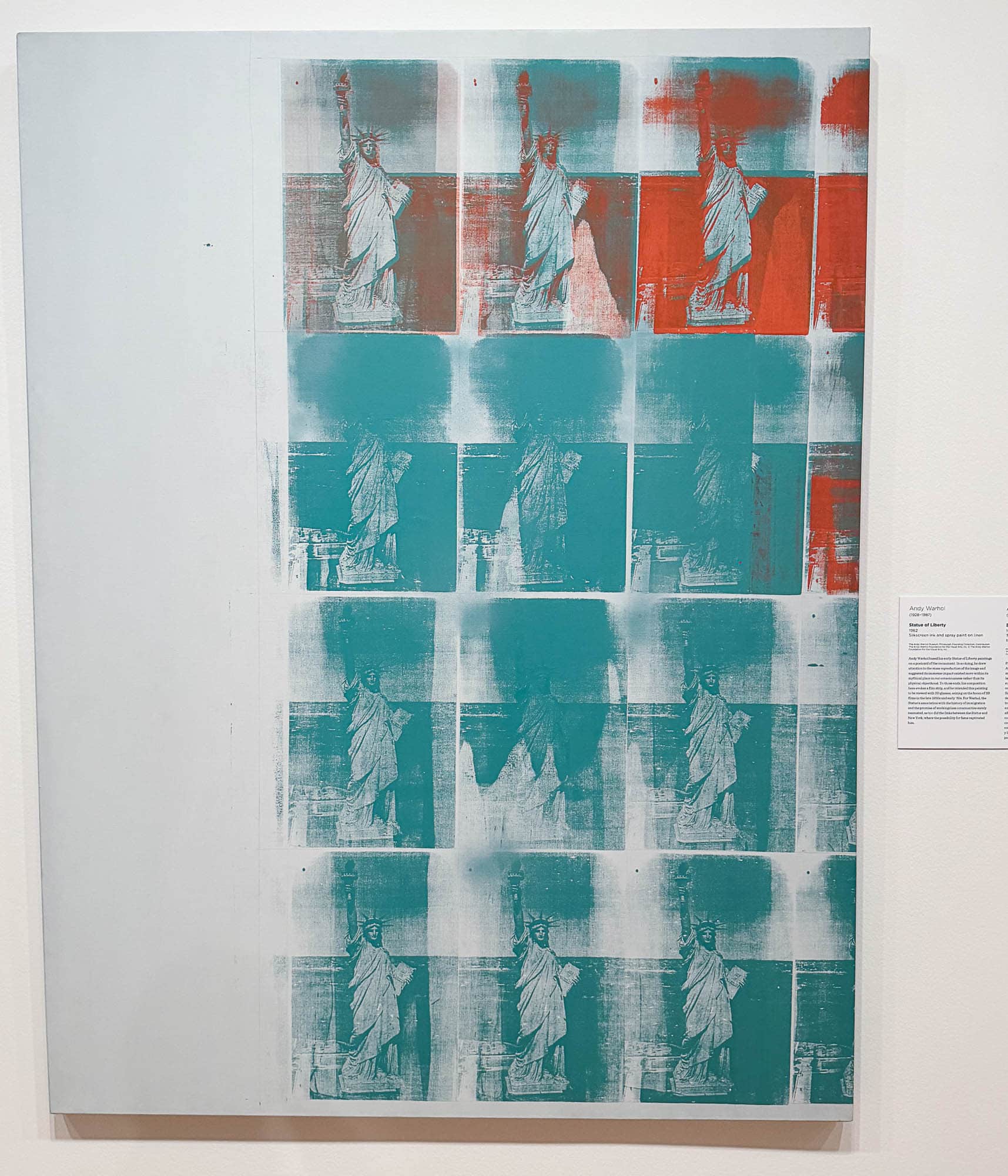 Carter exhibit Warhol Statue of Liberty